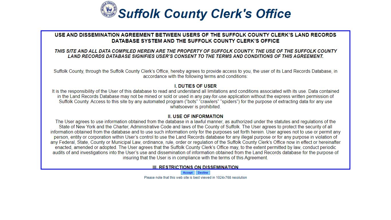 Suffolk County Clerk's Office