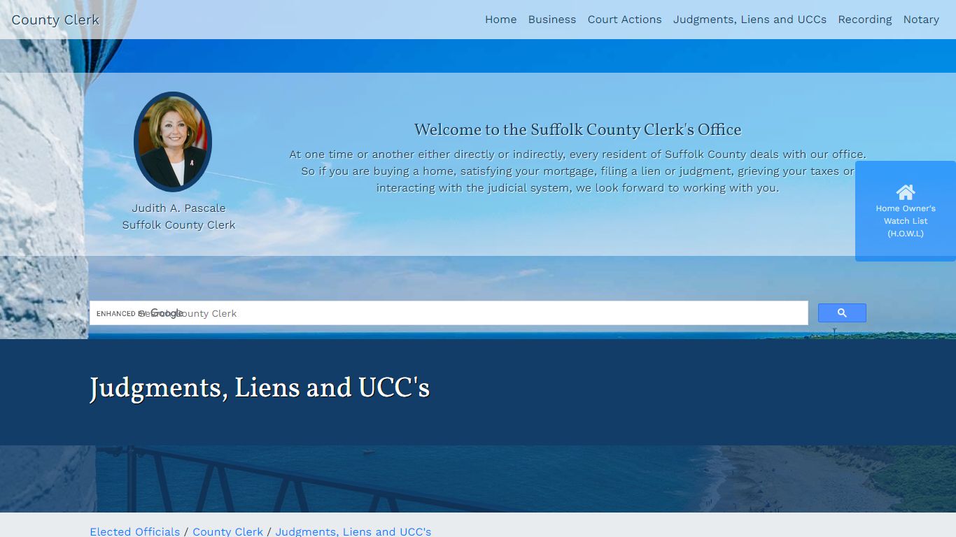 Judgments, Liens and UCC's - Suffolk County, New York